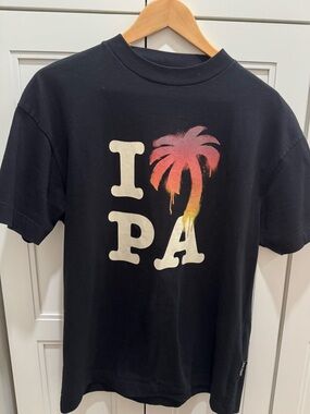 Palm Angels  Black Tee with  Palm Graphic